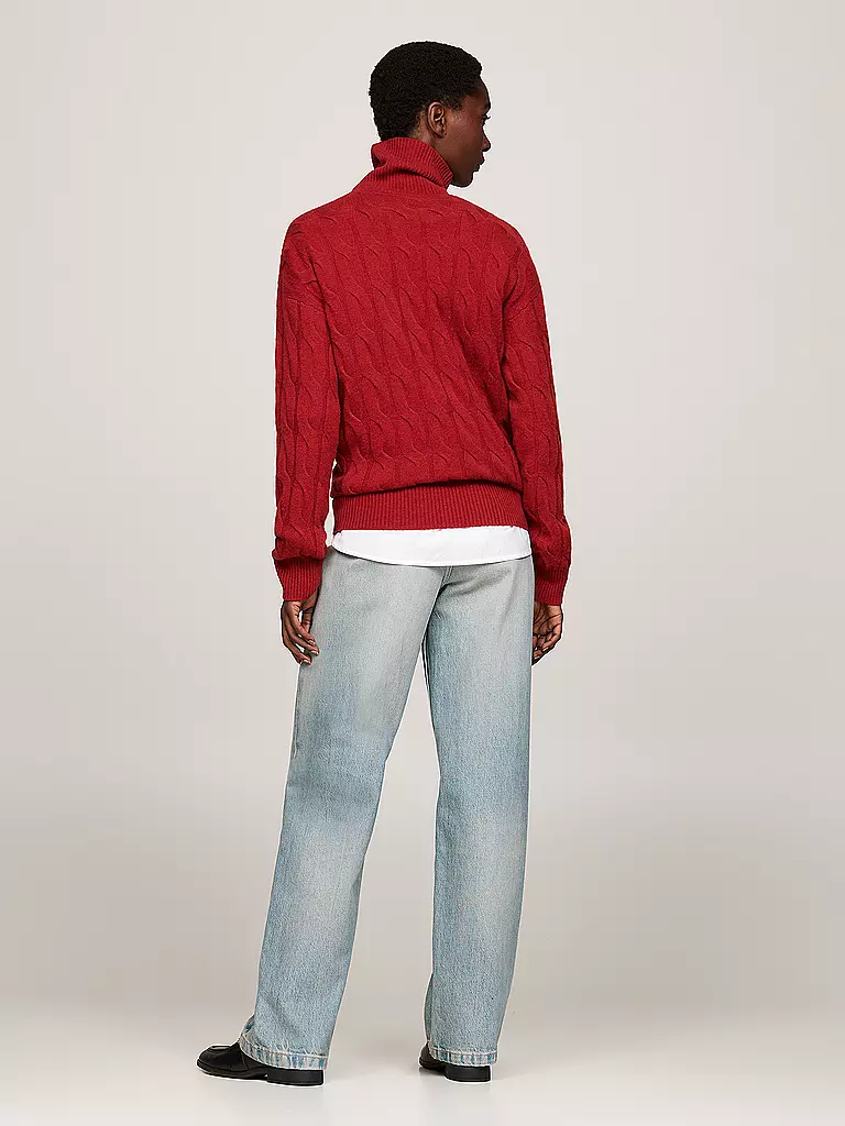 TOMMY HILFIGER | Rollkragenpullover  | Rosso