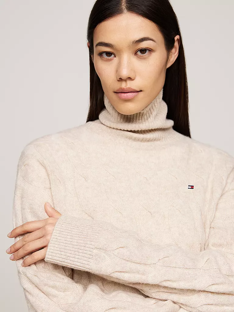 TOMMY HILFIGER | Rollkragenpullover  | Crema