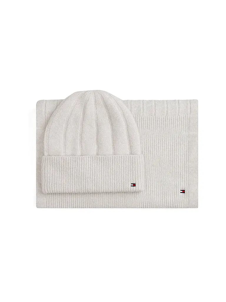 TOMMY HILFIGER | Set 2 pezzi berretto e sciarpa | Grigio chiaro