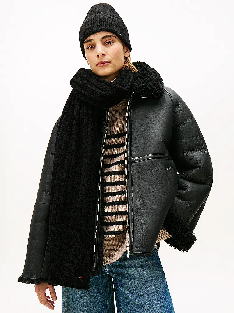 TOMMY HILFIGER | Set 2-teilig Mütze und Schal | Nero