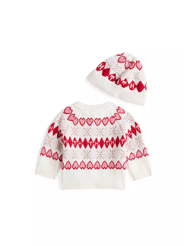 TOMMY HILFIGER | Set neonato 2 pezzi, cardigan e cuffia | 