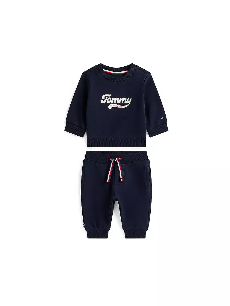 TOMMY HILFIGER | Set neonato 2 pezzi felpa e pantaloni da jogging | Blu scuro