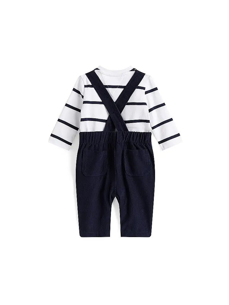 TOMMY HILFIGER | Set neonato 2 pezzi maglia a maniche lunghe e salopette | 
