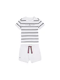 TOMMY HILFIGER | Set neonato 2 pezzi T-shirt e shorts | Bianco