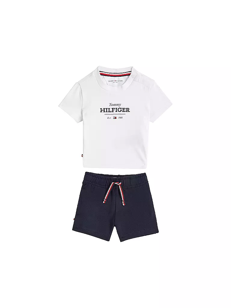 TOMMY HILFIGER | Set neonato 2 pezzi T-shirt e shorts | Blu scuro