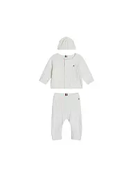 TOMMY HILFIGER | Set neonato 3 pezzi, cardigan, cappello e pantaloni in maglia | Crema