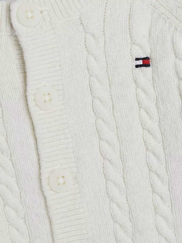TOMMY HILFIGER | Set neonato 3 pezzi, cardigan, cappello e pantaloni in maglia | 