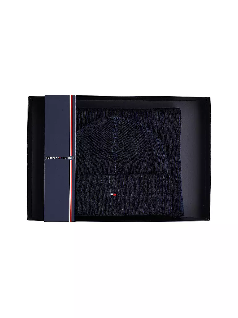 TOMMY HILFIGER | Set regalo berretto e sciarpa | Blu