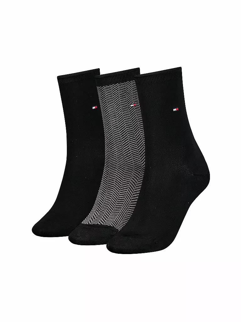 TOMMY HILFIGER | Socken Geschenkbox 3er Pkg black | Nero