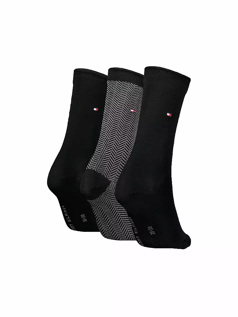 TOMMY HILFIGER | Socken Geschenkbox 3er Pkg black | Nero
