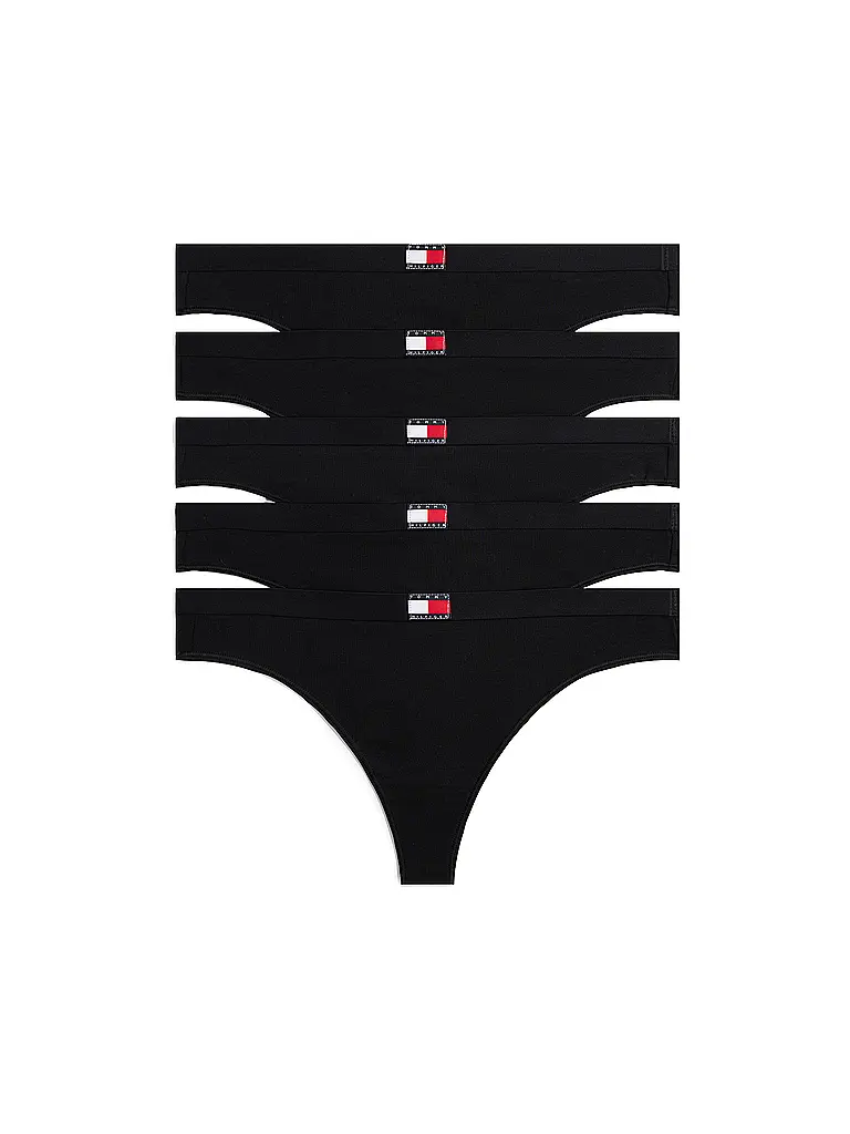 TOMMY HILFIGER | String confezione da 5 nero | Nero