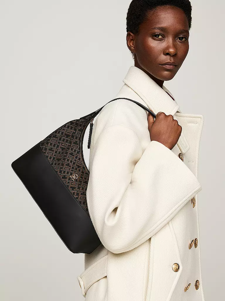 TOMMY HILFIGER | Tasche - Hobo Bag TH JACQUARD | Nero