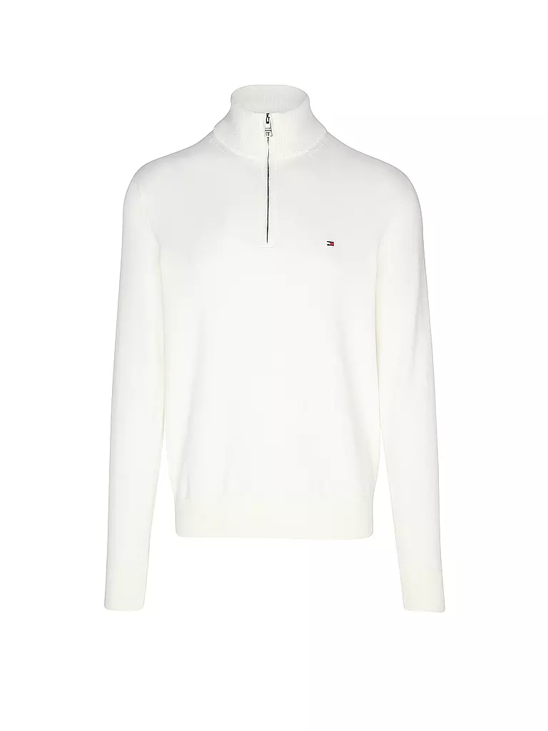 TOMMY HILFIGER | Troyer Pullover  | Bianco