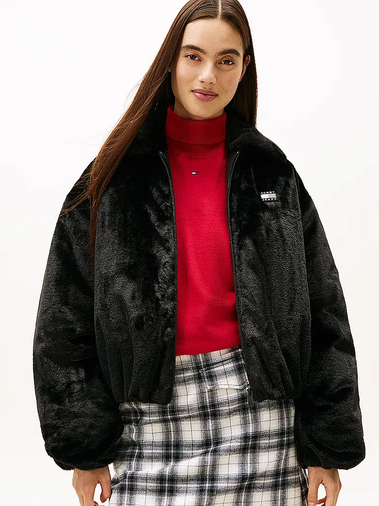 TOMMY JEANS | Blouson effetto pelliccia | Nero