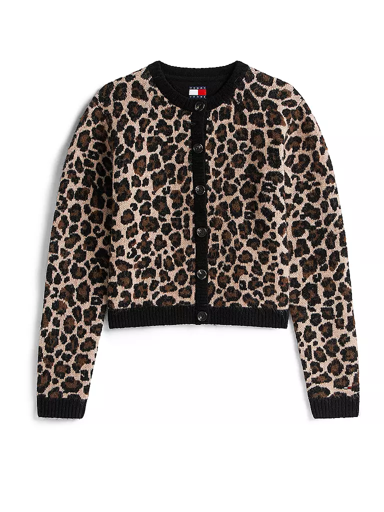TOMMY JEANS | CARDIGAN LEOPARD | Marrone