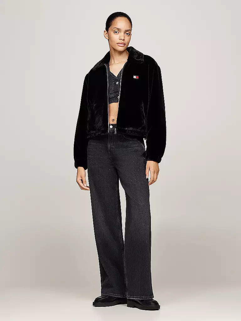 TOMMY JEANS | Giacca in pelliccia sintetica | Nero