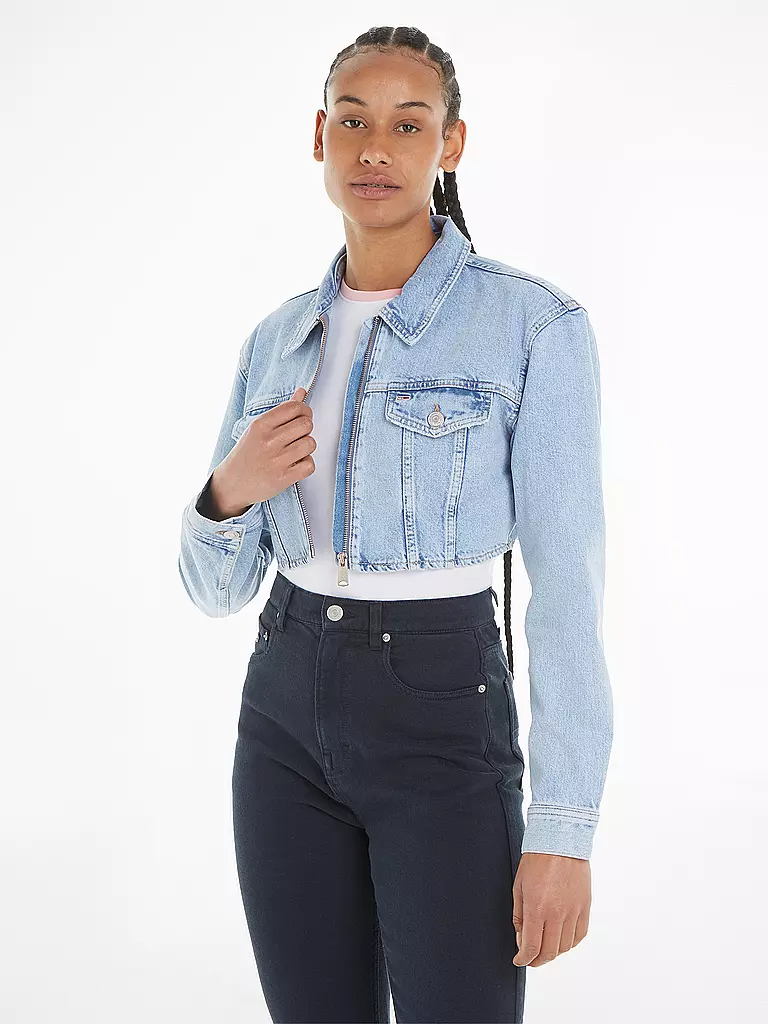 TOMMY JEANS | Jeansjacke Cropped Fit | Blu chiaro