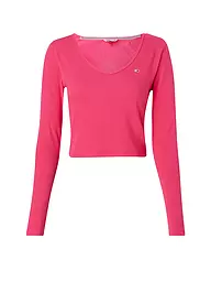 TOMMY JEANS | Langarmshirt Cropped Fit | Fucsia
