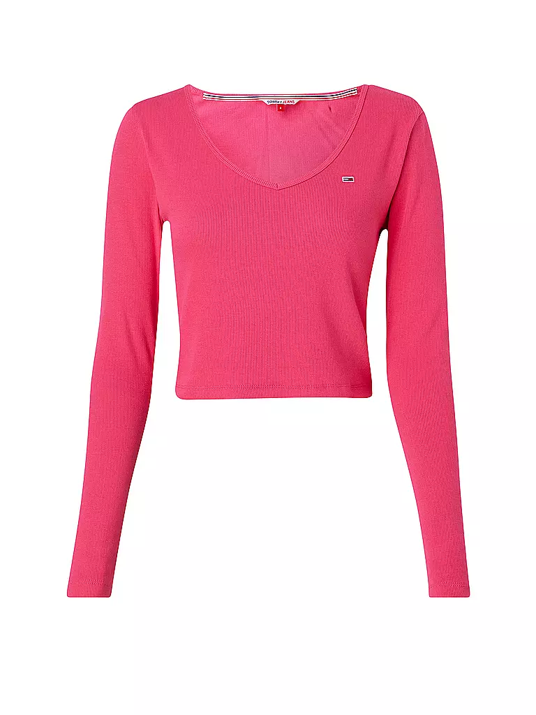TOMMY JEANS | Langarmshirt Cropped Fit | Fucsia