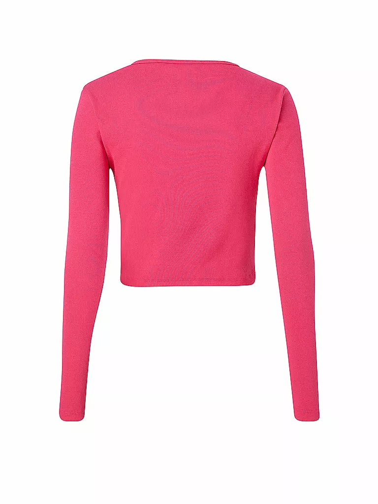 TOMMY JEANS | Langarmshirt Cropped Fit | Fucsia