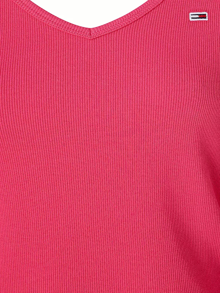TOMMY JEANS | Langarmshirt Cropped Fit | Fucsia