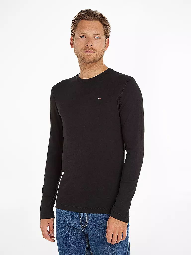 TOMMY JEANS | Maglietta a maniche lunghe Slim Fit | Nero