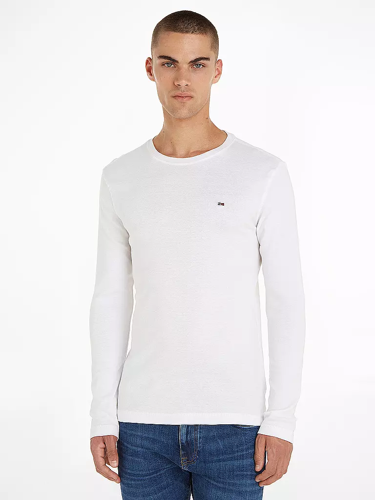 TOMMY JEANS | Maglietta a maniche lunghe Slim Fit | Bianco