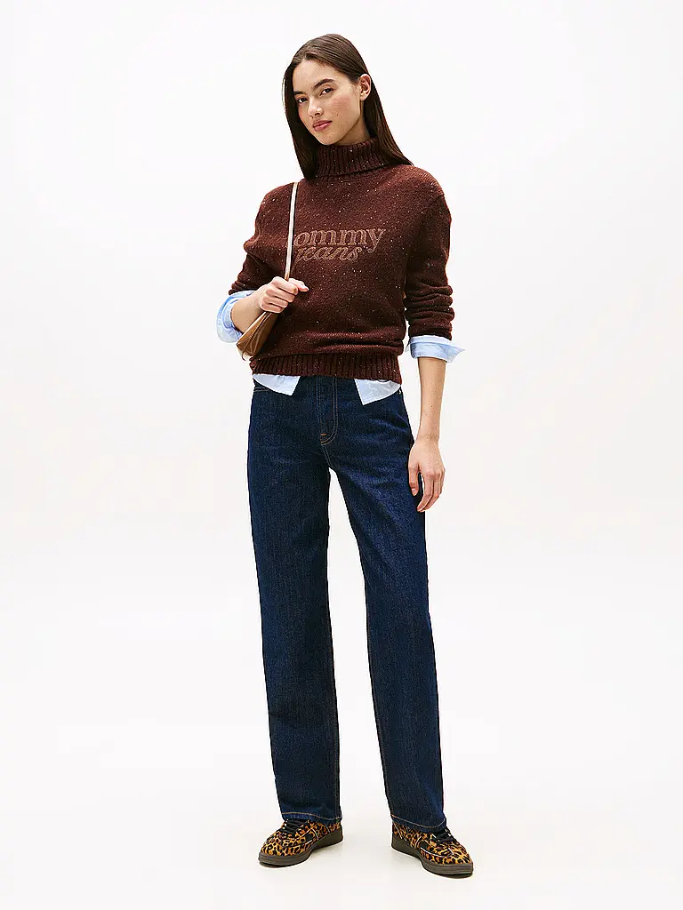 TOMMY JEANS | Rollkragenpullover | Marrone