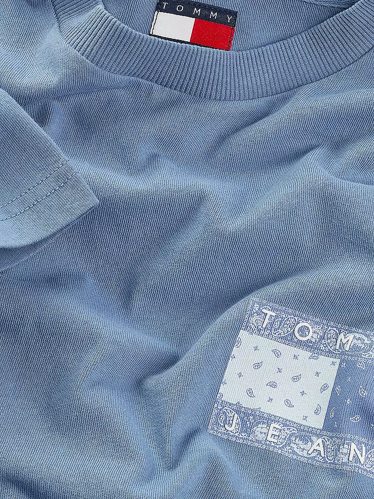 TOMMY JEANS | T-shirt
Marke: TOMMY JEANS
Farbe: hellblau
Kategorien: Moda, Uomo

Lunghezza manica: Manica corta
Scollo: Girocollo
Materiale: Jersey, Cotone
Motivo: Logo
Vestibilità (capispalla): Regular
Stile: Young Fashion | 