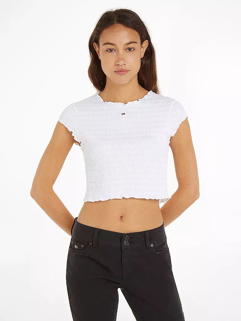 TOMMY JEANS | T-Shirt Cropped Fit  | Bianco