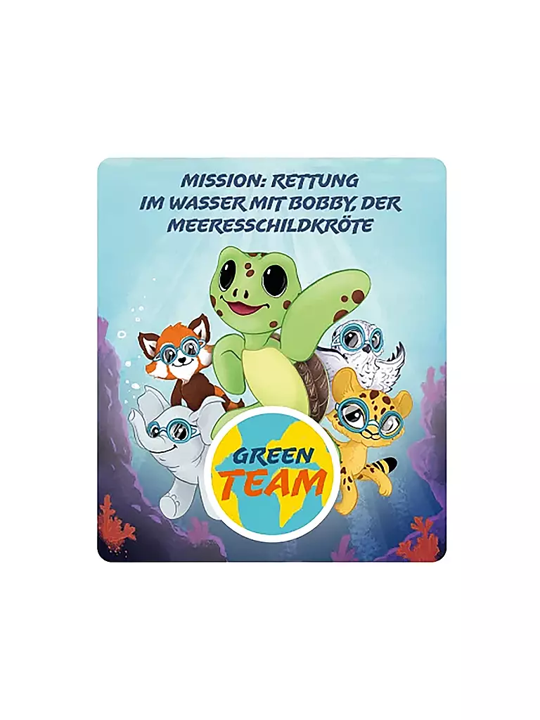 TONIES | Personaggio audio - Green Team - Missione: Salvataggio in acqua con Bobby, la tartaruga marina | Multicolore