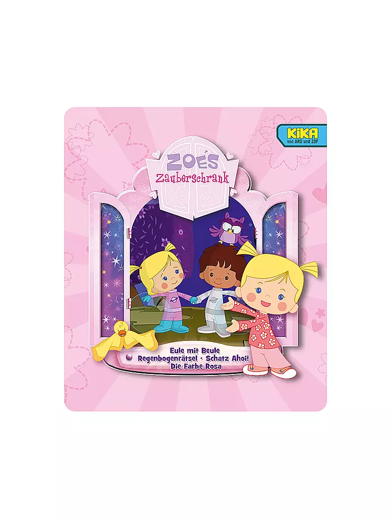 TONIES | Personaggio audio - L'armadio magico di Zoé - Gufo / Indovinello arcobaleno / Tesoro in vista / Colore rosa | 