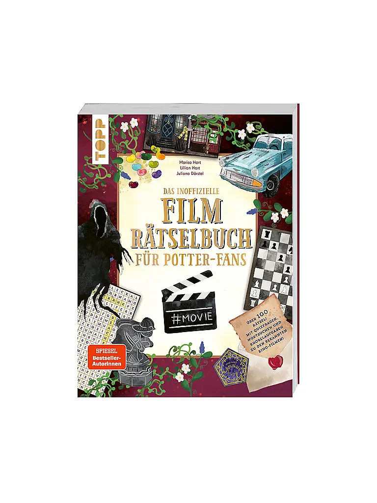 TOPP / FRECH VERLAG | Libro - Il libro di enigmi cinematografici non ufficiale per i fan di Potter. Oltre 100 enigmi, quiz e rompicapi sui successi cinematografici Hart, Marisa Hart, Lillian | Multicolore