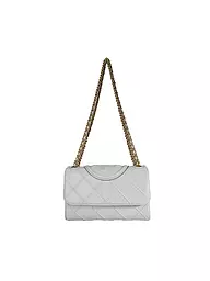 TORY BURCH | Borsa in pelle - Borsa a tracolla FLEMING SOFT small | Grigio chiaro