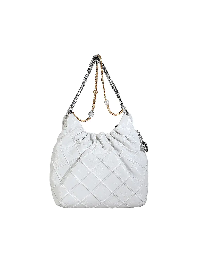 TORY BURCH | Borsa in pelle - Hobo Bag FLEMING Mini | Bianco