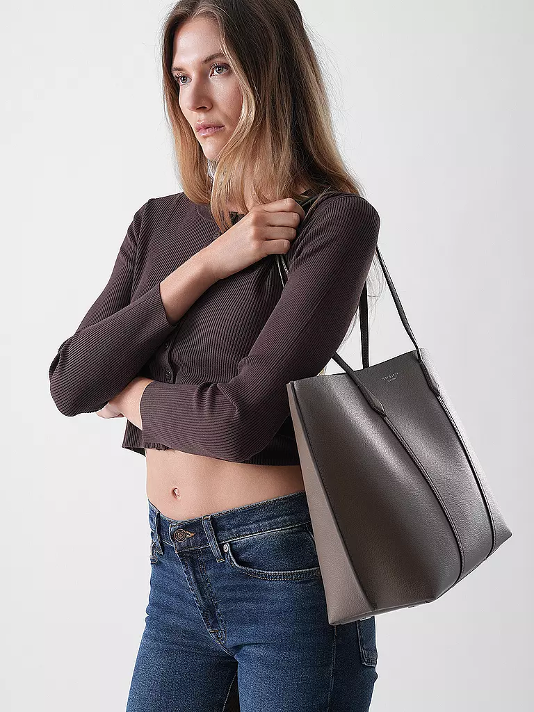 TORY BURCH | Borsa in pelle - Shopper PERRY | Marrone chiaro
