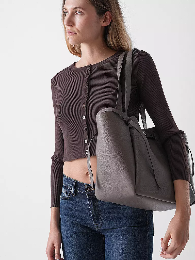 TORY BURCH | Borsa in pelle - Shopper ROMY | Grigio