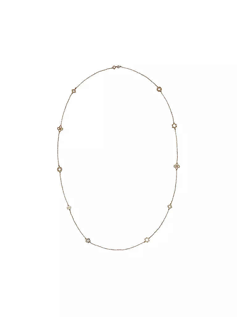 TORY BURCH | Collana KIRA CLOVER LONG NECKLACE | Oro