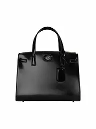 TORY BURCH | Ledertasche - Henkeltasche ROBINSON SPAZZOLATO  Small | Nero
