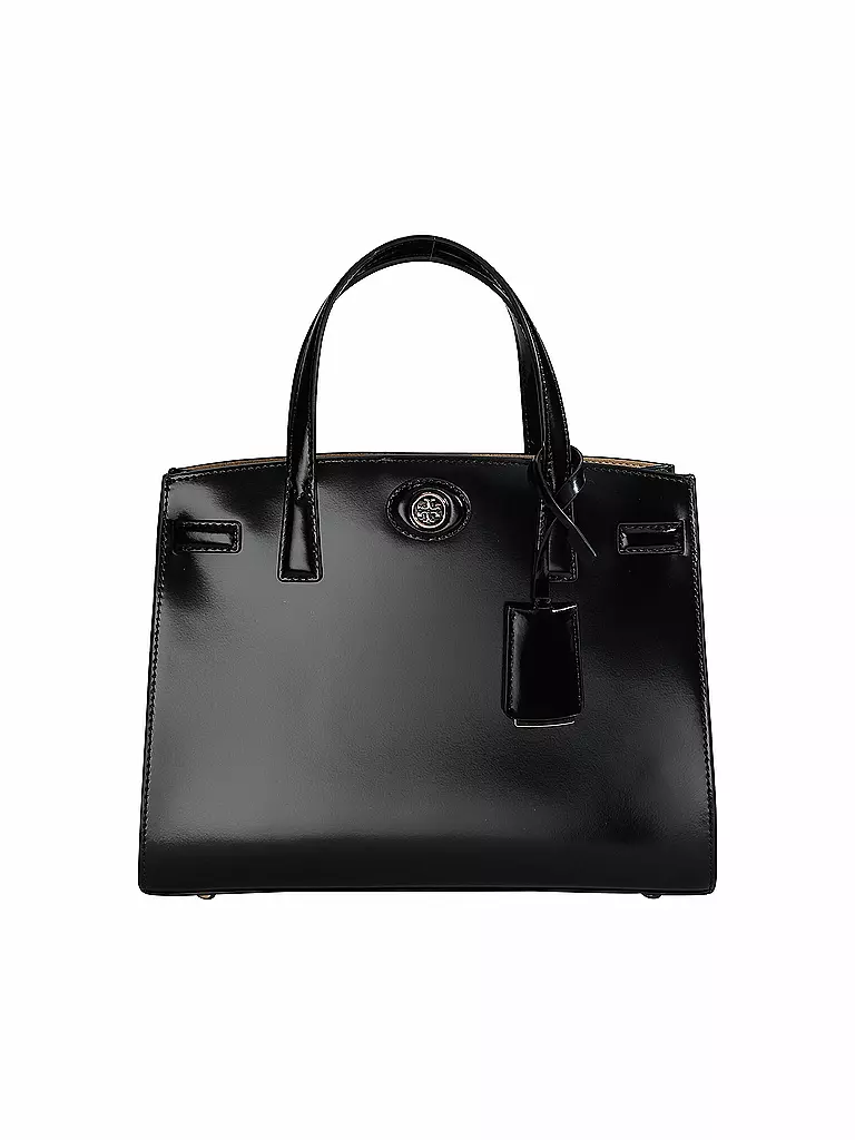 TORY BURCH | Ledertasche - Henkeltasche ROBINSON SPAZZOLATO  Small | Nero
