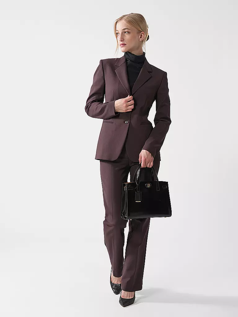 TORY BURCH | Ledertasche - Henkeltasche ROBINSON SPAZZOLATO  Small | Nero