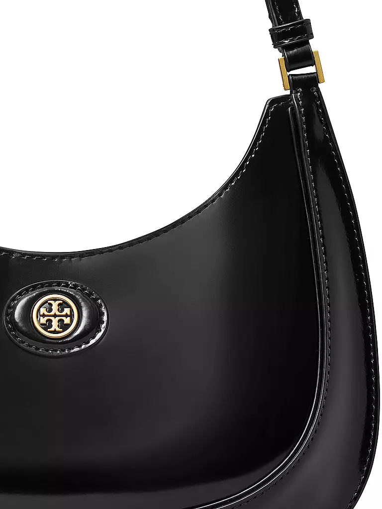 TORY BURCH | Ledertasche - Henkeltasche ROBINSON SPAZZOLATO | Nero