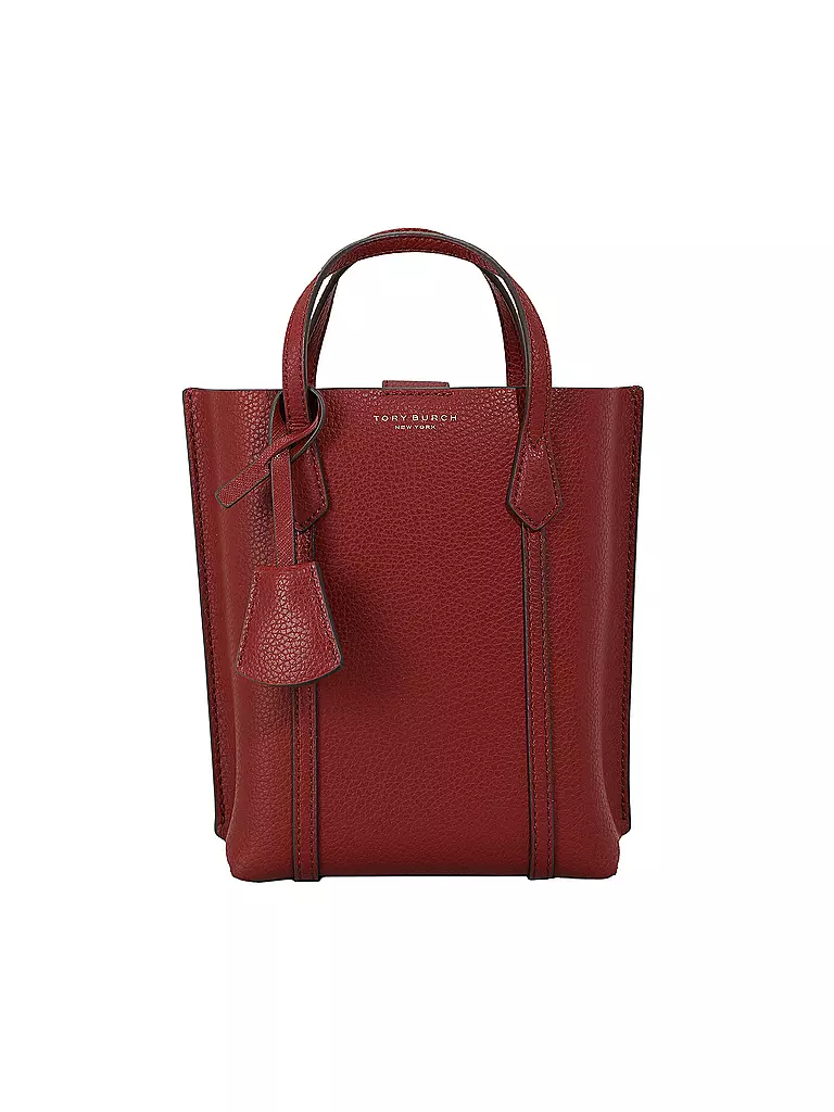 TORY BURCH | Ledertasche - Mini Bag PERRY MINI TOTE | Rosso scuro