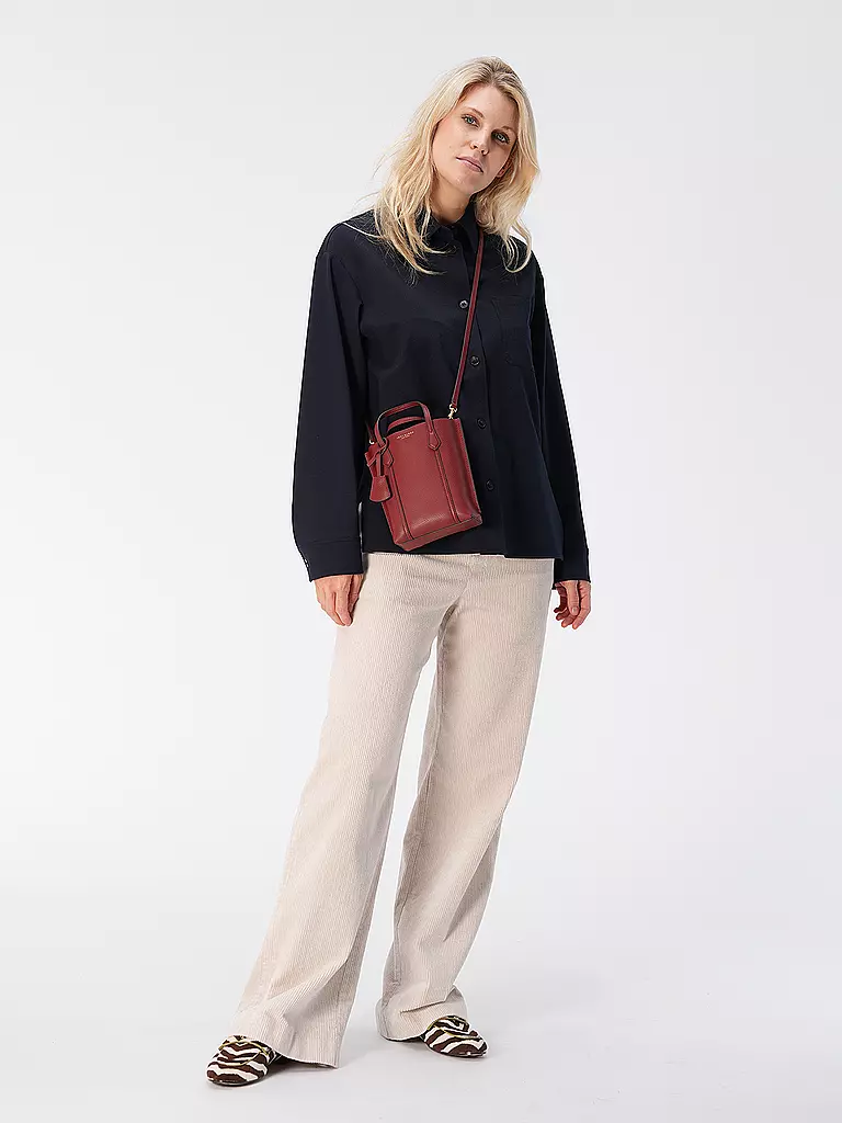 TORY BURCH | Ledertasche - Mini Bag PERRY MINI TOTE | Rosso scuro