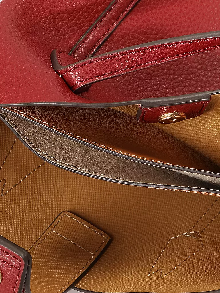 TORY BURCH | Ledertasche - Mini Bag PERRY MINI TOTE | Rosso scuro
