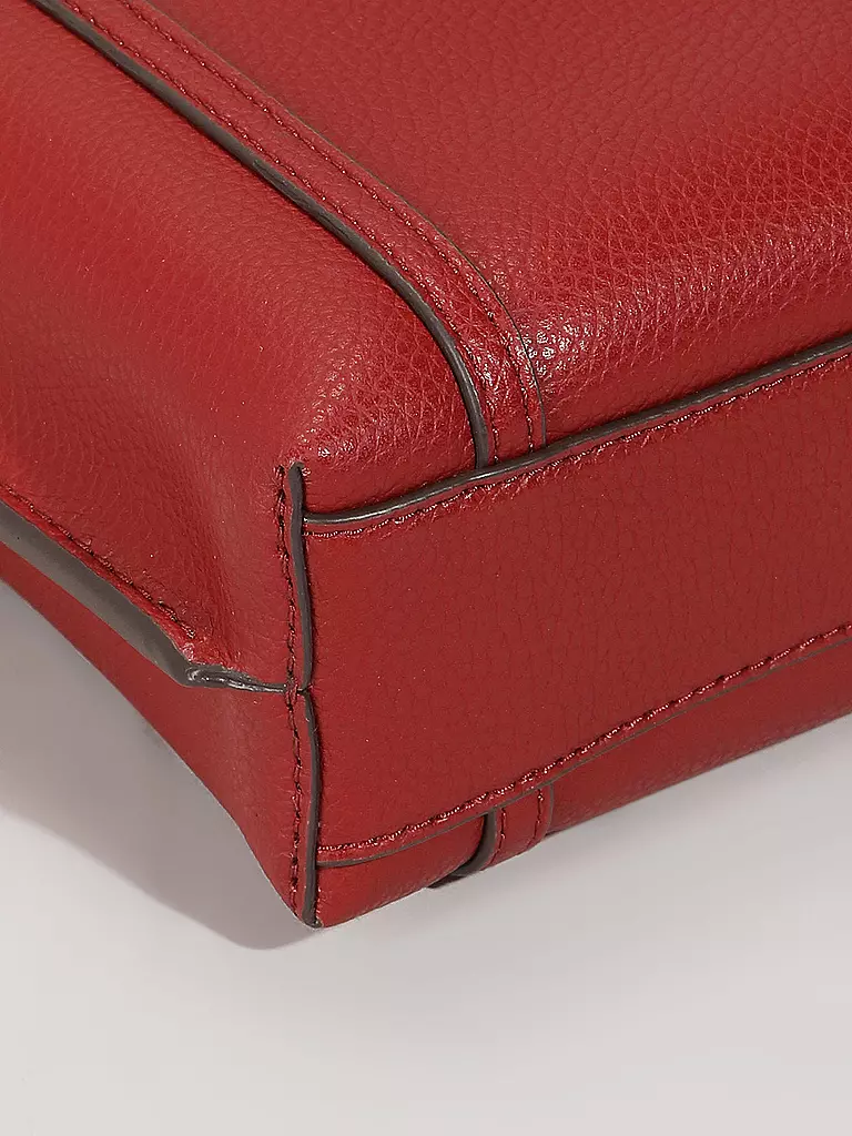 TORY BURCH | Ledertasche - Mini Bag PERRY MINI TOTE | Rosso scuro