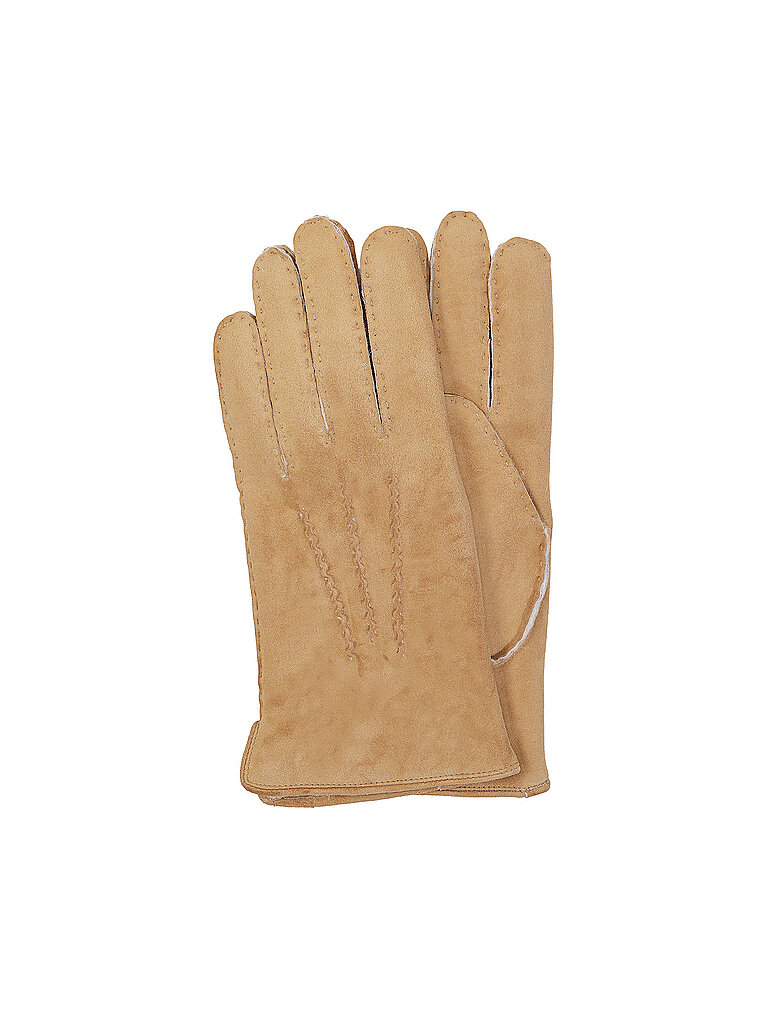 Guanti in pelle marrone chiaro 9,5