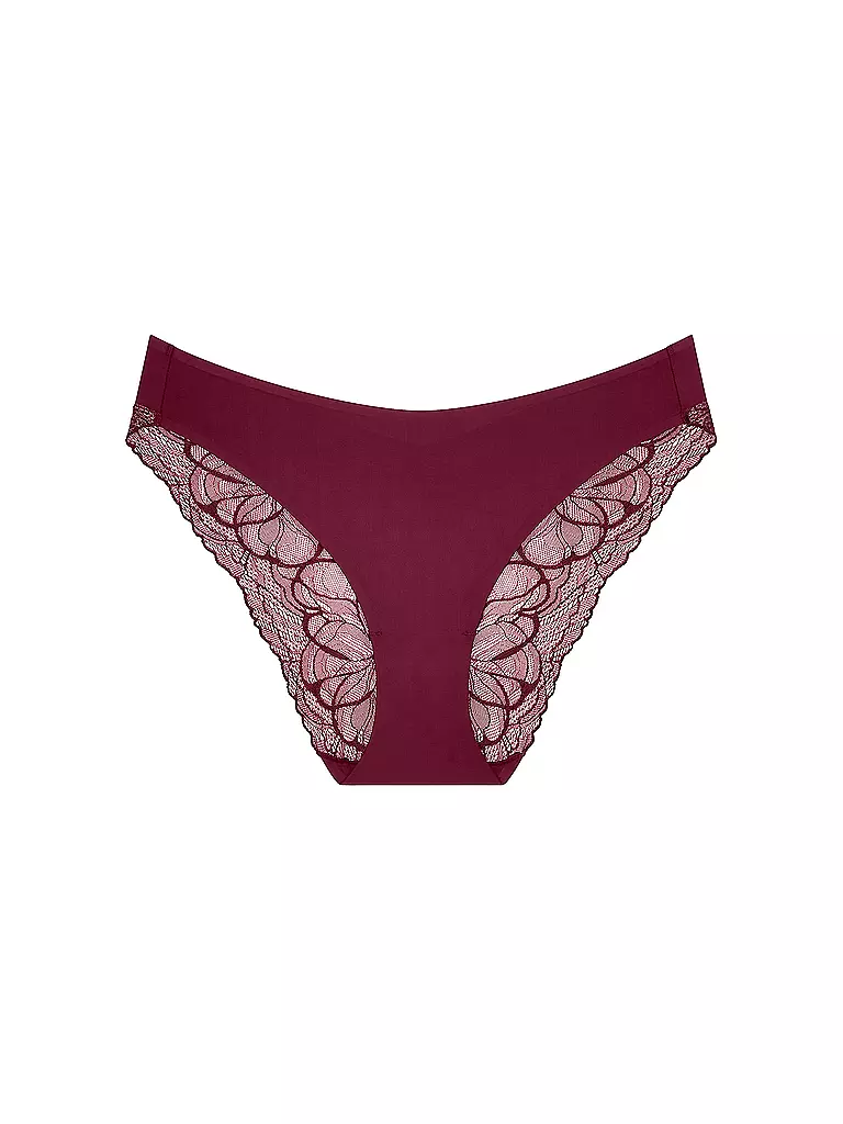 TRIUMPH | Slip BODY MAKE-UP ILLUSION LACE woodrose | Rosso scuro
