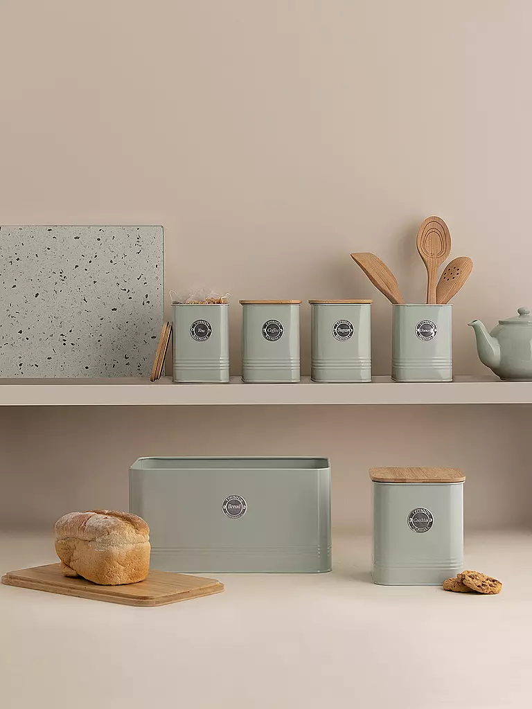 TYPHOON | Barattolo per tè SQUIRCLE 1,3 l verde pastello/bambù | Verde chiaro