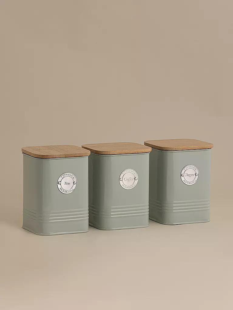 TYPHOON | Barattolo per tè SQUIRCLE 1,3 l verde pastello/bambù | Verde chiaro